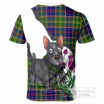 Whitefoord Scottish Terrier Tartan Crest T-Shirt Thistle Heritage Art