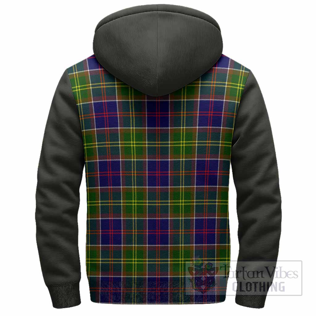 Whitefoord Tartan Accent Sherpa Hoodie with Family Crest