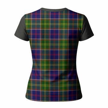 Whitefoord Tartan Accent Women T shirt with Family Crest