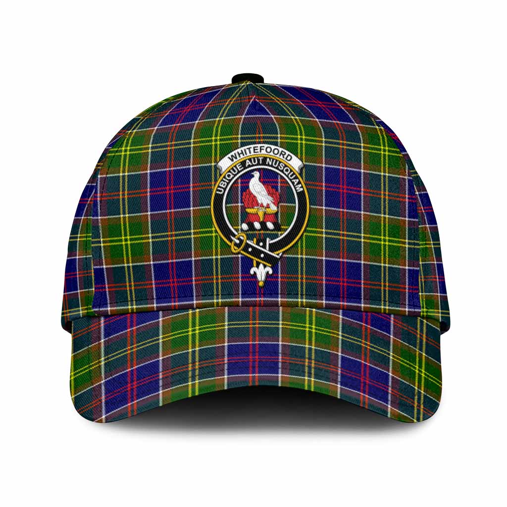 Whitefoord Tartan Classic Cap with Family Crest