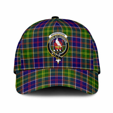 Whitefoord Tartan Classic Cap with Family Crest