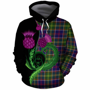 Whitefoord Tartan Cotton Hoodie Traditional Scottish Thistle