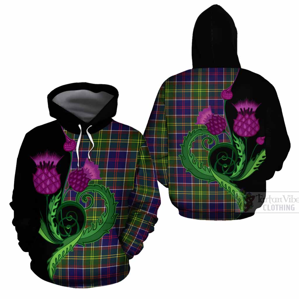 Whitefoord Tartan Cotton Hoodie Traditional Scottish Thistle