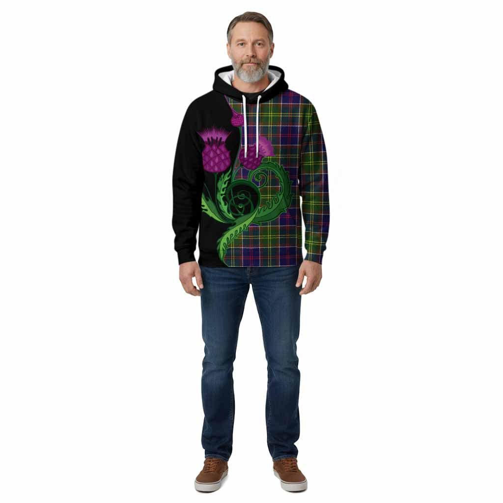 Whitefoord Tartan Cotton Hoodie Traditional Scottish Thistle