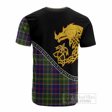 Whitefoord Tartan Crest Cotton T-shirt Legendary Dragon Knot Half Style