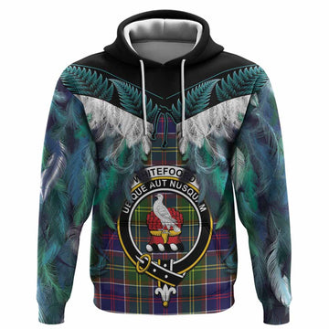 Whitefoord Tartan Crest Hoodie New Zealand Maori Korowai Cloak