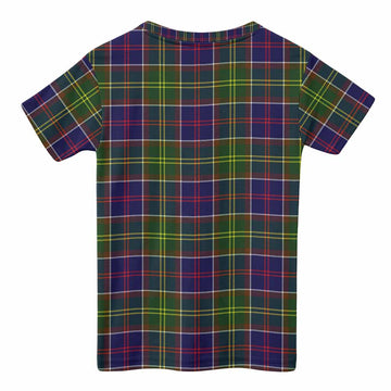 Whitefoord Tartan Crest Kid T-shirt Ferocious Lion Style
