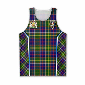 Whitefoord Tartan Crest Men Tank Top Scotland Coat of Arm Flag Style - Tartan Vibes Clothing