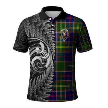 Whitefoord Tartan Crest Polo Shirt With New Zealand Silver Fern Maori Koru