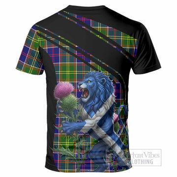 Whitefoord Tartan Crest T-Shirt Scottish Lion Rampant Thistle