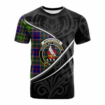 Whitefoord Tartan Family Crest Cotton T-shirt Celtic Scottish Thistle Floral - Tartan Vibes Clothing