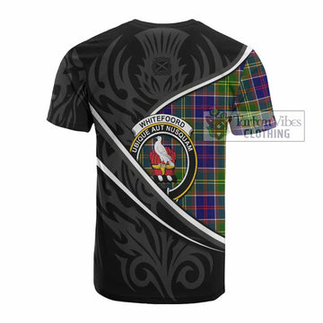 Whitefoord Tartan Family Crest Cotton T-shirt Celtic Scottish Thistle Floral - Tartan Vibes Clothing