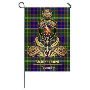 Whitefoord Tartan Garden Flag with Highland Thistle Cherish Family Crest Style