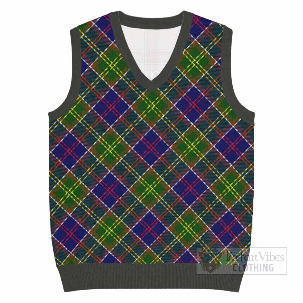 Whitefoord Tartan  Knitted V-Neck Vest Cross Style