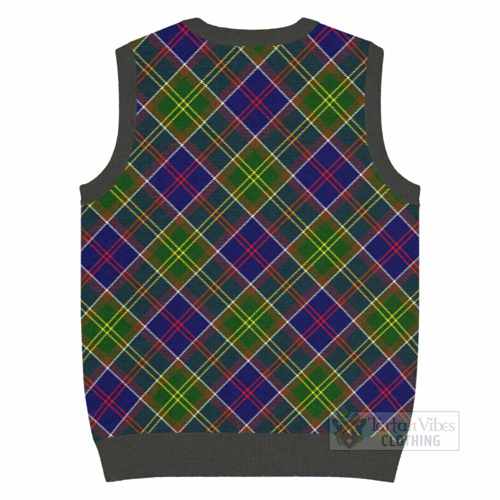 Whitefoord Tartan  Knitted V-Neck Vest Cross Style