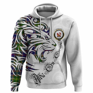 Whitefoord Tartan Lion Roar Hoodie Alba Gu Brath with Celtic Motifs
