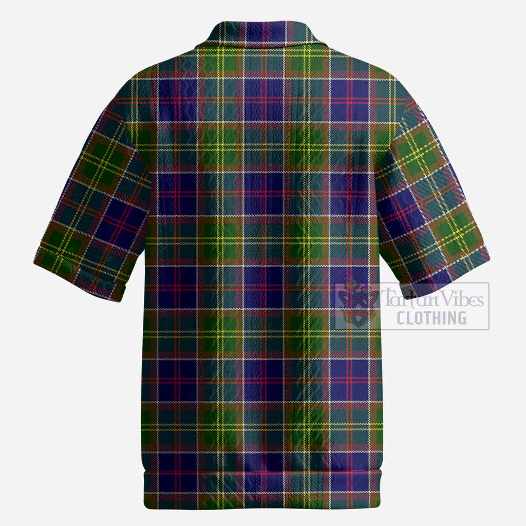 Whitefoord Tartan Men’s Polo Sweater Top with Family Crest