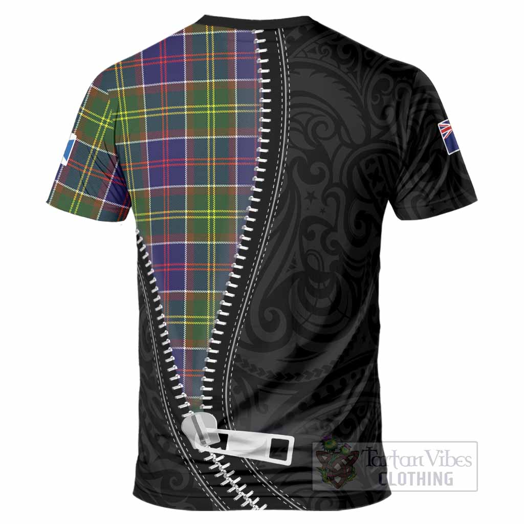 Whitefoord Tartan T-Shirt New Zealand Pattern Unique Zipper Stylized