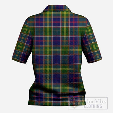Whitefoord Tartan Women’s Polo Sweater Top with Family Crest