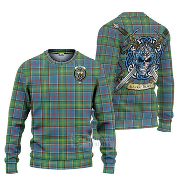 Whitelaw Tartan Ugly Sweater with Family Crest Celtic Skull Style Unisex - Tartan Vibes Clothing