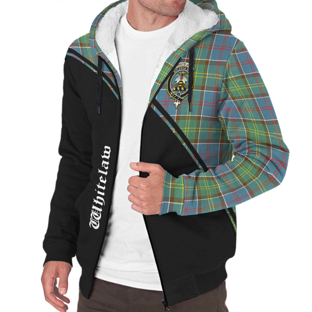 Whitelaw Tartan Sherpa Hoodie with Family Crest Curve Style Unisex - Tartan Vibes Clothing