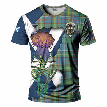 Tartan Vibes Clothing Whitelaw Tartan Family Crest T-Shirt Scottish Thistle Celtic Inspired