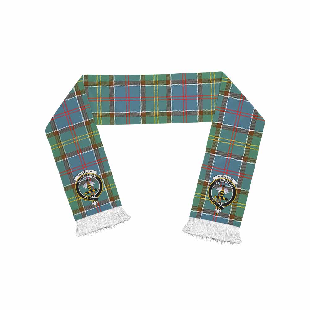 Whitelaw Tartan Ruffneck Scarf with Family Crest One Size 67.7*6.7 inches - Tartan Vibes Clothing