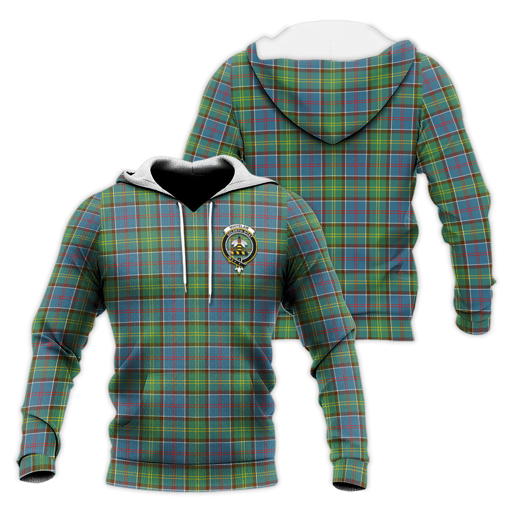 Whitelaw Tartan Knitted Hoodie with Family Crest Unisex Knitted Pullover Hoodie - Tartan Vibes Clothing
