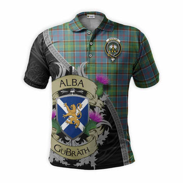 Whitelaw Tartan Family Crest Polo Shirt Lion Rampant Royal Thistle Shield Celtic Inspired