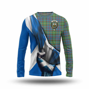 Whitelaw Tartan Long Sleeve T-Shirt with Family Crest Scotland Patriotic Style Unisex - Tartan Vibes Clothing