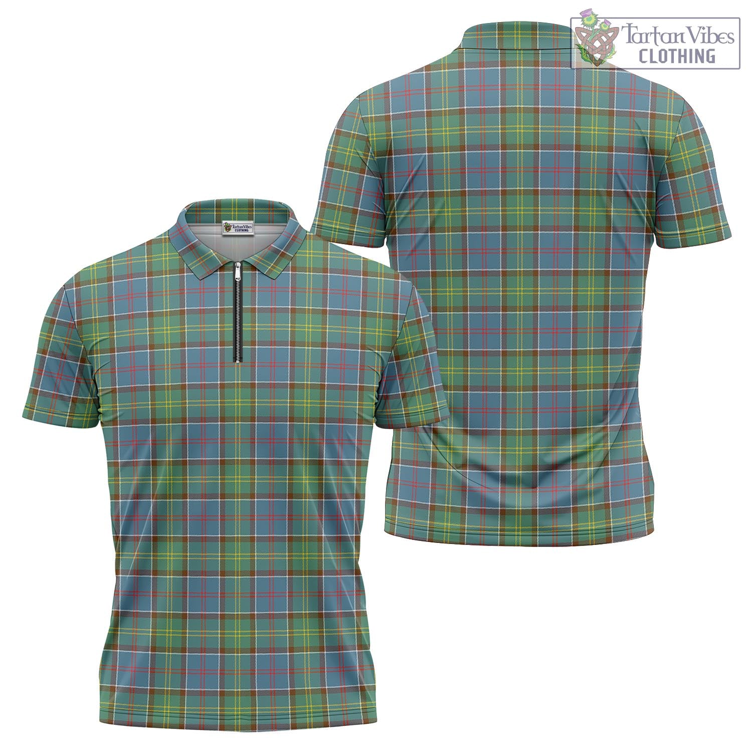 Whitelaw Tartan Zipper Polo Shirt Unisex - Tartan Vibes Clothing