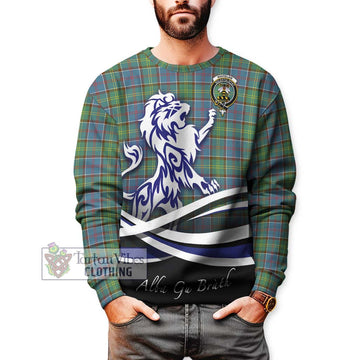 Whitelaw Tartan Sweatshirt with Alba Gu Brath Regal Lion Emblem Unisex - Tartan Vibes Clothing