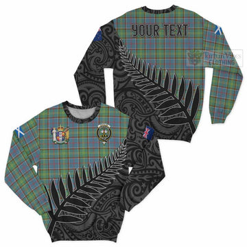 Whitelaw Crest Tartan Sweatshirt with New Zealand Silver Fern Half Style Unisex - Tartan Vibes Clothing