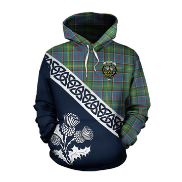 Whitelaw Tartan Cotton Hoodie Featuring Thistle and Scotland Map Pullover Hoodie XS - Tartan Vibes Clothing