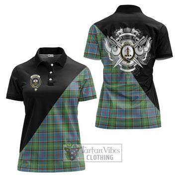 Whitelaw Tartan Women's Polo Shirt with Family Crest and Military Logo Style Women - Tartan Vibes Clothing