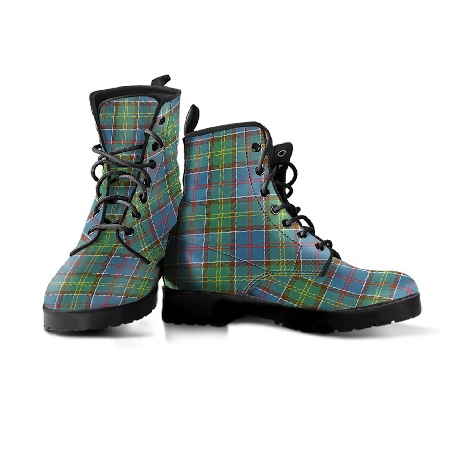 Whitelaw Tartan Leather Boots Men' Boots - Tartan Vibes Clothing