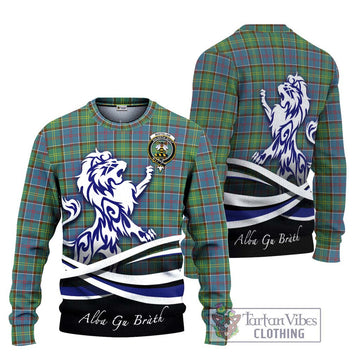 Whitelaw Tartan Ugly Sweater with Alba Gu Brath Regal Lion Emblem Unisex - Tartan Vibes Clothing