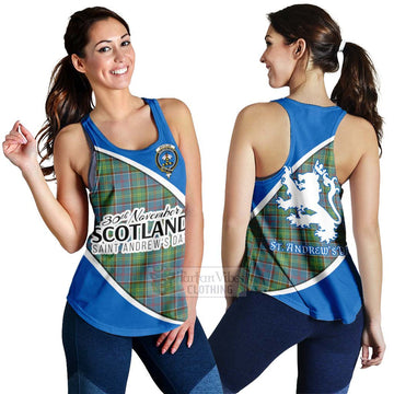 Whitelaw Family Crest Tartan Women's Racerback Tanks Celebrate Saint Andrew's Day in Style 4XL - Tartan Vibes Clothing