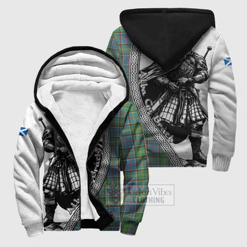 Whitelaw Tartan Clan Crest Sherpa Hoodie with Highlander Warrior Celtic Style Unisex S - Tartan Vibes Clothing