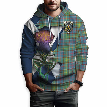 Tartan Vibes Clothing Whitelaw Tartan Family Crest Hoodie Scottish Thistle Celtic Inspired