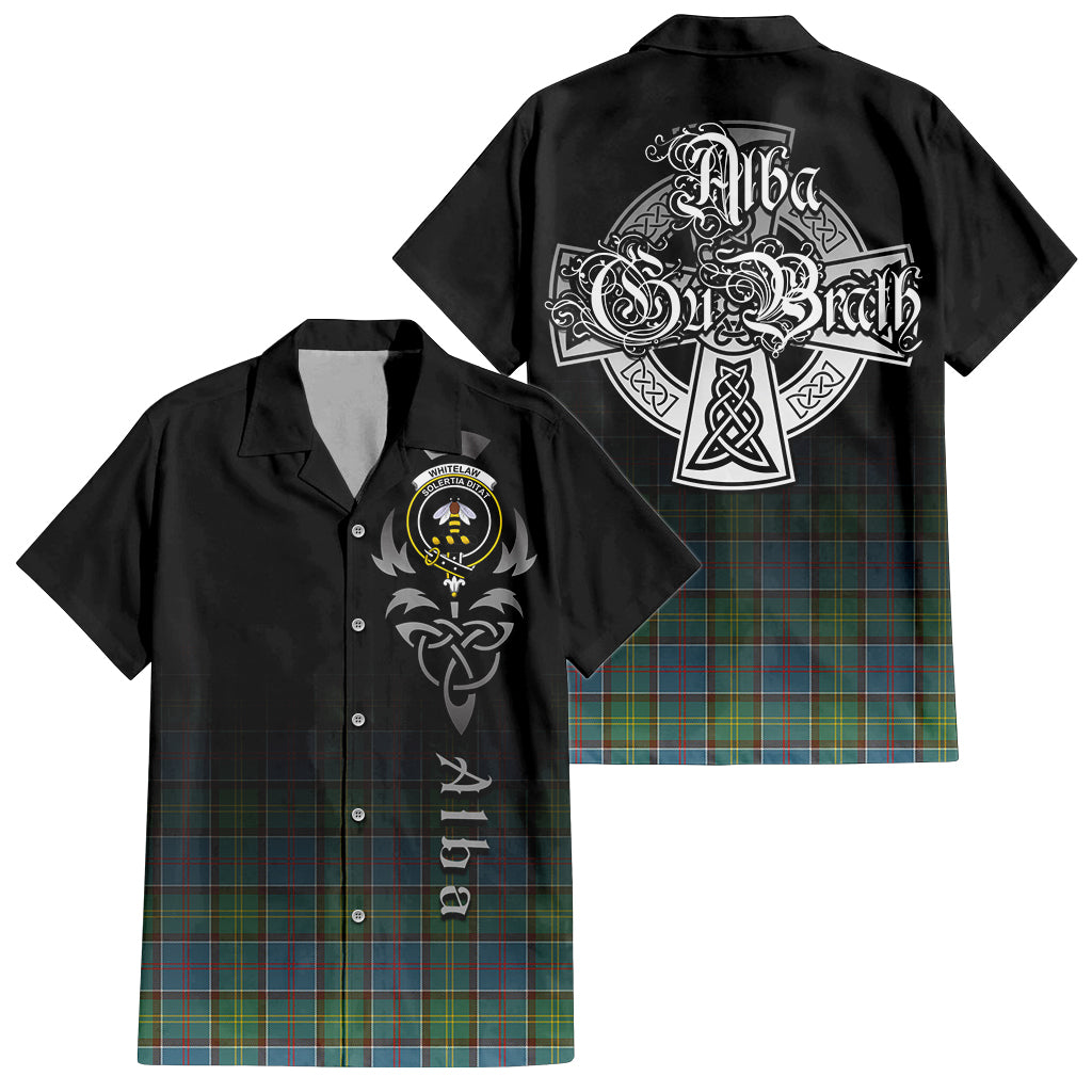 Whitelaw Tartan Hawaiian Shirt Shirt Featuring Alba Gu Brath Family Crest Celtic Inspired Kid - Tartan Vibes Clothing