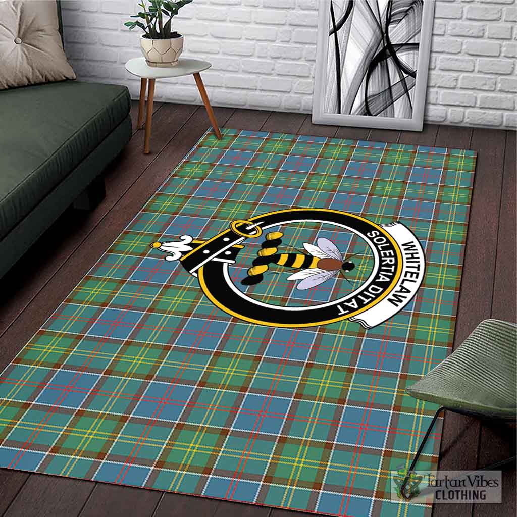 Whitelaw Tartan Area Rug with Family Crest L 59*86 inch (150x220 cm) - Tartan Vibes Clothing