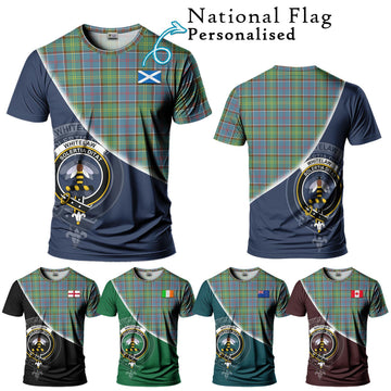 Whitelaw Tartan T-Shirt with Personalised National Flag and Family Crest Half Style Kid's Shirt - Tartan Vibes Clothing