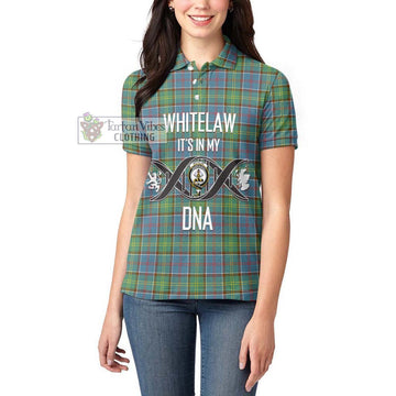 Whitelaw Tartan Women's Polo Shirt with Family Crest DNA In Me Style Women - Tartan Vibes Clothing