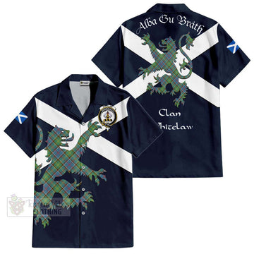 Whitelaw Tartan Lion Rampant Hawaiian Shirt Proudly Display Your Heritage with Alba Gu Brath and Clan Name Kid - Tartan Vibes Clothing