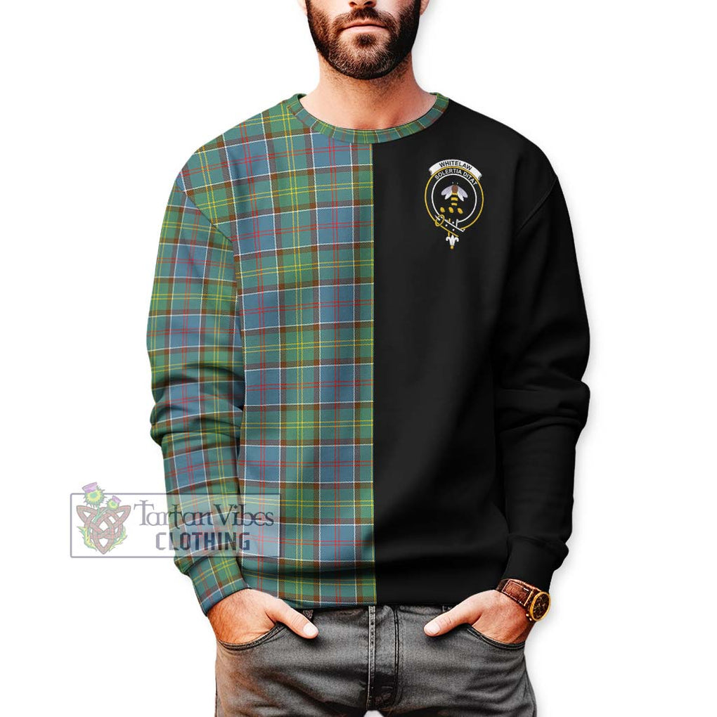 Whitelaw Tartan Sweatshirt with Family Crest and Half Of Me Style Unisex - Tartan Vibes Clothing