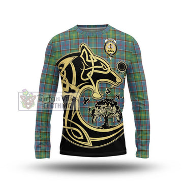 Whitelaw Tartan Long Sleeve T-Shirt with Family Crest Celtic Wolf Style Unisex - Tartan Vibes Clothing