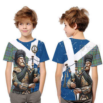 Whitelaw Tartan Kid T-Shirt with Family Crest Scottish Bagpiper Vibes Youth XL Size14 - Tartan Vibes Clothing