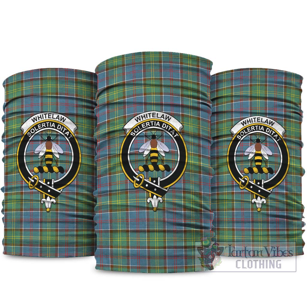 Whitelaw Tartan Neck Gaiters, Tartan Bandanas, Tartan Head Band with Family Crest