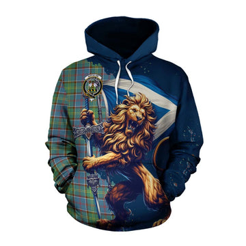 Whitelaw Tartan Family Crest Cotton Hoodie with Scottish Majestic Lion Pullover Hoodie XS - Tartan Vibes Clothing